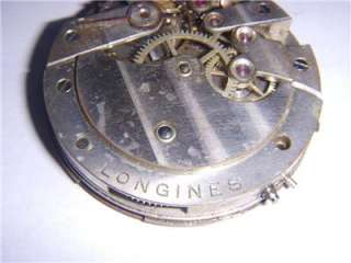 Vintage Longines pocket watch movement and enamel dial  