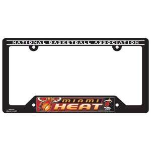  Miami Heat License Plate Frame Two Pack Set Sports 