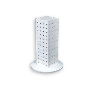   Sided Revolving Pegboard Counter Display, White