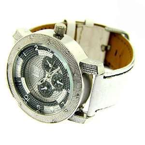 New Mens luxury silver plated Roulette bling watch big heavy large 