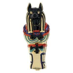  Anubis Coffin Jeweled Box   Cold Cast Resin   1.25 x 1.25 