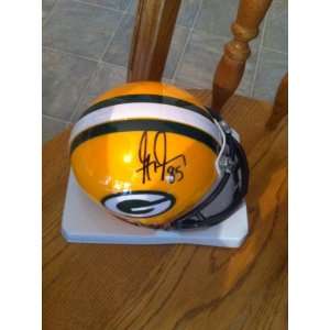  GREG JENNINGS SIGNED AUTOGRAPHED GREEN BAY PACKERS MINI 