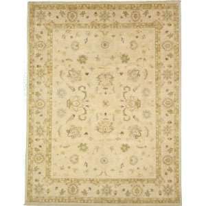  90 x 1110 Cream Hand Knotted Wool Ziegler Rug Furniture 