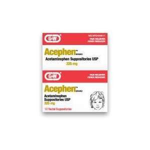 0164 12GW APAP Suppository 325mg 12 Per Box by G & W Labs Inc  Part no 