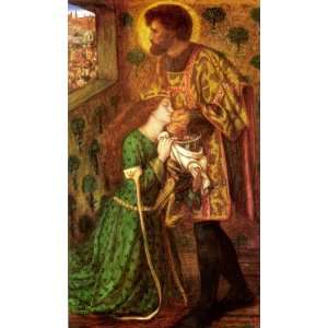   Gabriel Rossetti   24 x 40 inches   Saint George and the Princ