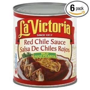 La Victoria Red Chile Sauce, 28 Ounce (Pack of 6)  Grocery 