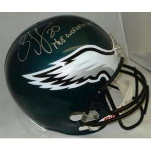 Brian Dawkins Autographed Helmet   Eagles FS The Wolverine JSA 