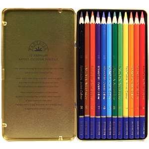  Fantasia Set of 12 Colored Pencils in a Metal Tin Arts 