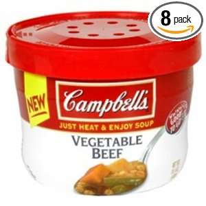   Microwaveable Bowl Vegetable Beef Soup, 15.4 Ounce (Pack of 8