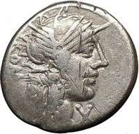 Roman Republic C. Numitorius Ancient Silver Roman Coin ROMA Victory on 