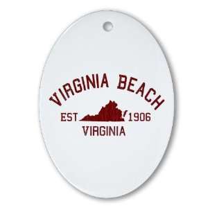  Virginia Beach VA Virginia Oval Ornament by  