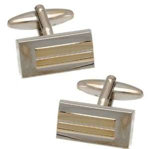  Cole Silver and Gold Cufflinks Jewelry