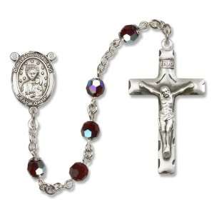  Our Lady of la Vang Garnet Rosary Jewelry