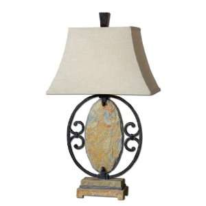  Uttermost 35 Inch Aracena Lamp Hand Crafted Natural Slate 