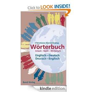 Wörterbuch Arbeit Recht Wirtschaft, Deutsch Englisch, Englisch 