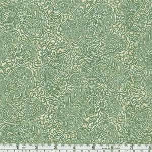  45 Wide Madame Butterfly Paisley Teal Fabric By The Yard 