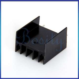 Black Aluminum Heat Sink for TO220 LM7805 LM7809 LM317  