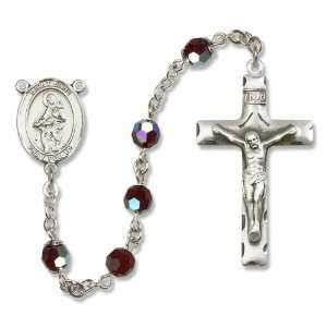 St. Jane of Valois Garnet Rosary Jewelry