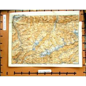    MAP 1929 TIROL MERAN BOZEN GRIES SCHENNA MOUNTAINS