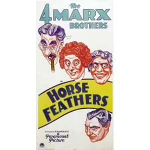 Horse Feathers Poster Movie 20x40 Groucho Marx Chico Marx Harpo Marx 