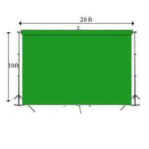  20ft X 10ft Seamless Chroma Key Green Backdrop with a 20ft 