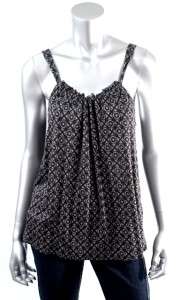 Joie Womens Velma Tank Top Black/White SZ M  