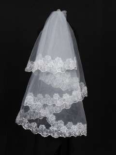   Round Wedding Veil With Lace Applique Style Make You Graceful /Elegant
