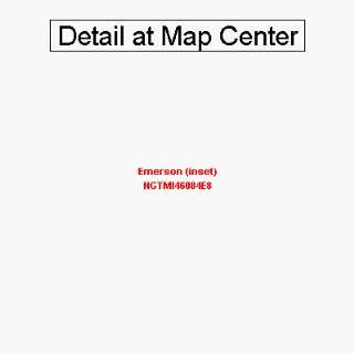 USGS Topographic Quadrangle Map   Emerson (inset), Michigan (Folded 