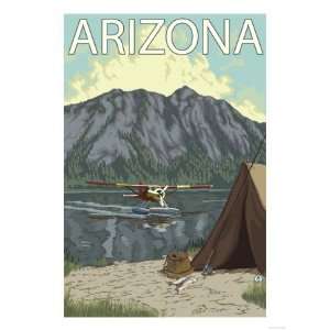  Bush Plane Fishing   Arizona Giclee Poster Print, 24x32 