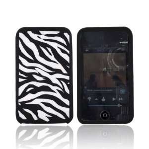  For Apple iPod Touch 2 & 3 Silicone Case   BLACK WHITE 