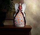  15 Porcelain Luminary Angel with Flameless LED Candle and Timer 