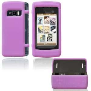 Clear Light Purple Silicone Skin Gel Cover Case For LG EnV 