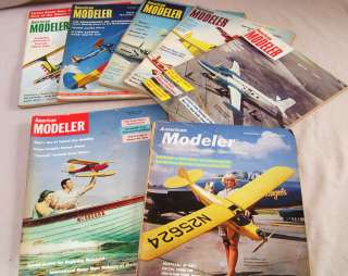   1961   6 American Modeler Magazines   Model Airplanes, Radio Control