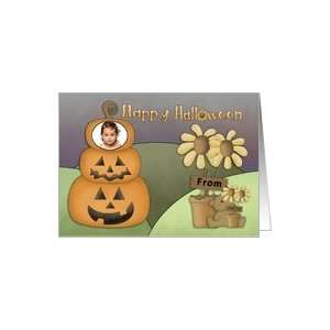  Happy Halloween Pumpkin Photo Card Card Health & Personal 