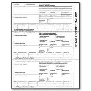  EGP IRS Approved W2 3up Condensed Laser Tax Form Office 