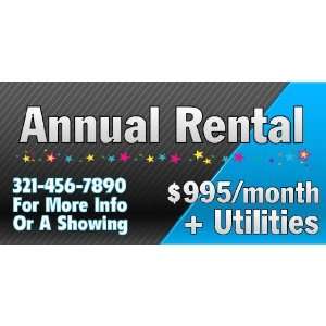  3x6 Vinyl Banner   Annual Rental with Utilities 