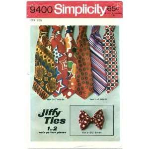   9400 Sewing Pattern Mens Retro Groovy Ties Arts, Crafts & Sewing