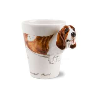  Basset Hound Handmade Coffee Mug (10cm x 8cm)