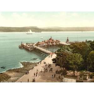  Vintage Travel Poster   The pier Dunoon Scotland 24 X 18.5 