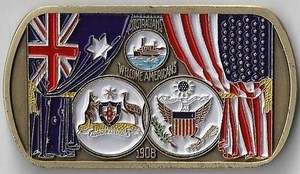 Australians & Americans Force Protection Challenge Coin  