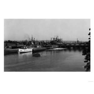 View of the US Government Locks   Seattle, WA Giclee Poster Print 