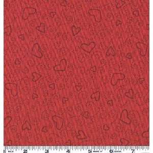  45 Wide Sweet Hearts Dots Red Fabric By The Yard Arts 