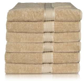 Crown Jewel 6 pcs Bath Towels 30x54 Very Soft Cotton  