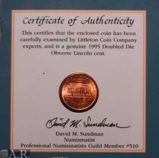1995 Double Die Error Lincoln Wheat Cent GEM BU (DDO)  