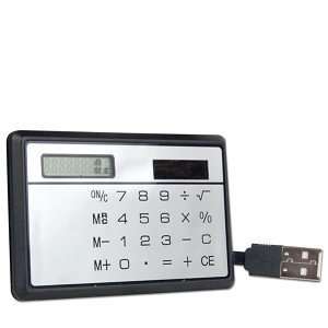  512MB Portable USB 2.0 Flash Drive w/Calculator (Black/Sil 