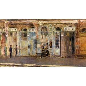   Childe Hassam   32 x 18 inches   The Chinese Merchants