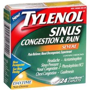  TYLENOL SINUS CONG/PAIN SEVERE 24CP Health & Personal 