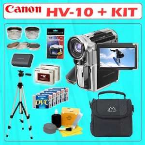  Canon HV10 3.1MP High Definition MiniDV Camcorder + Deluxe 