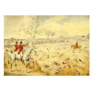  Hunting Scenes over the Hedge Premium Giclee Poster Print 