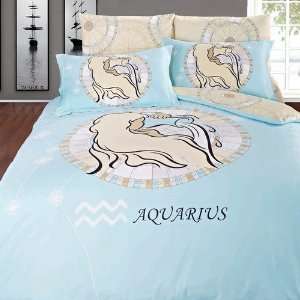Arya AR259Q Zodiac Horoscope Aquarius Full / Queen Duvet Cover Bed in 